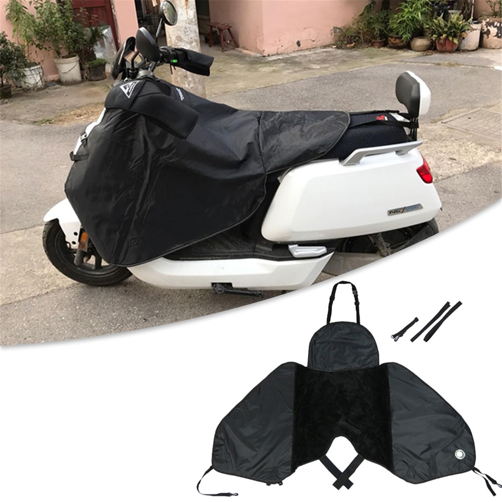 Copertura per le gambe, impermeabile, termica, con regolabile, antivento | per moto, ciclomotore, e-bike, attrezzatura invernale e da viaggio, isolata