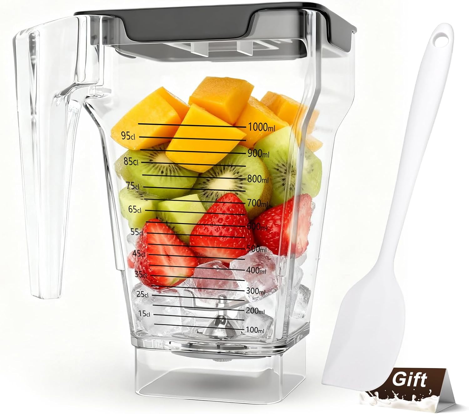 75 oz Blender Jar for Blendtec Four-sided Blender Pitcher Replacement Fits for Blendtec Blenders All Models - 32 oz Blending Capacity | Single Stainless Blade