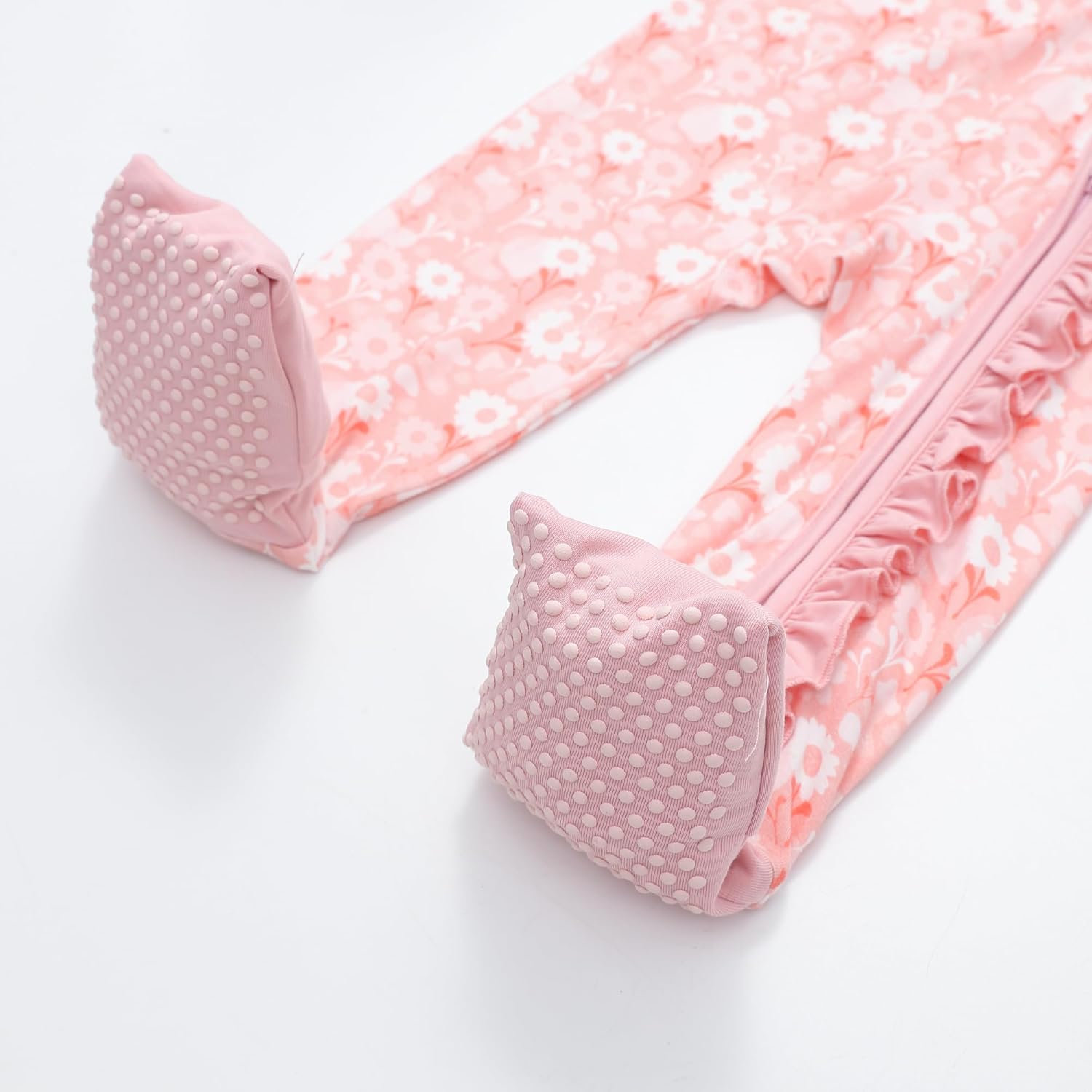 JunNeng Baby Girl Viscose from Bamboo Sleeper with Mitten Cuffs, 2 Way Zipper Romper, Sleep N' Play Pajamas 0-18 Months - Image 7