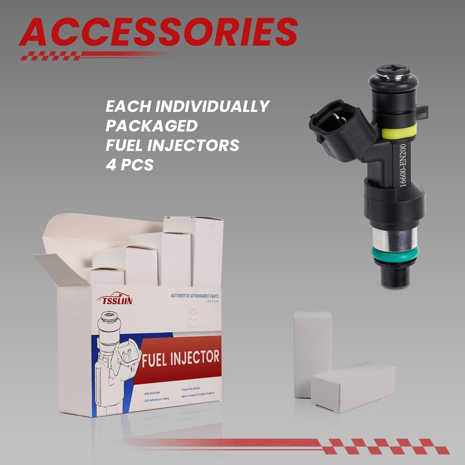 Fuel Injectors fits for/Nissan 2013-2017 NV200 2.0L 2009-2014 Cube 1.8L 2007-2012 Versa 1.8L 2007-2012 Sentra 2.0L L4, Inyector OE Replacement 16600-EN200 FJ1056 (4pcs)