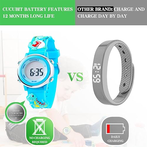 Miniatura 3 de Recordatorio diario de reloj de entrenamiento para ir al baño, resistente al agua, larga duración de la batería, temporizador de entrenamiento de