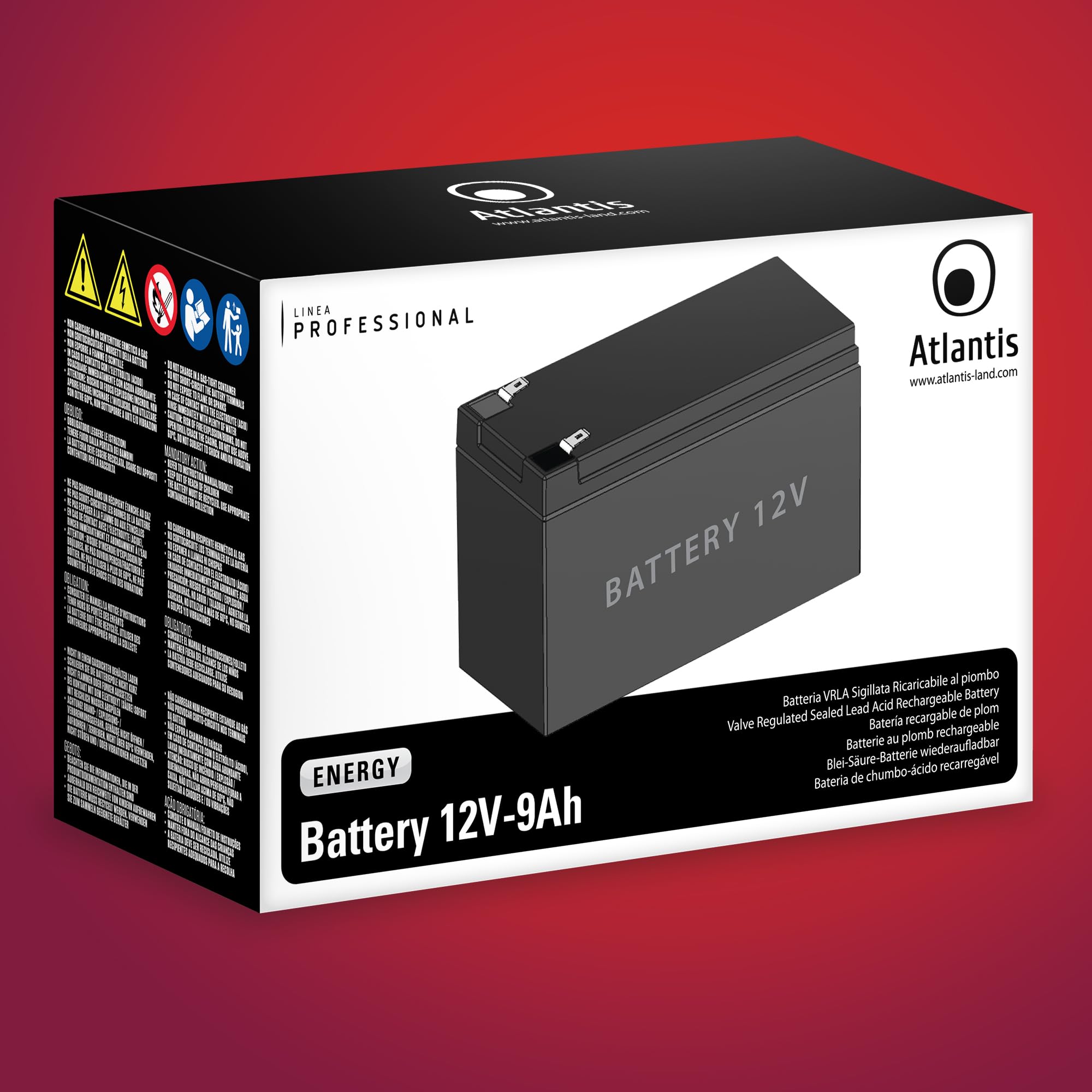 Atlantis Land A03-BAT12-9.0A Ołowiany (VRLA) 9Ah 12V akumulator UPS [Polski]