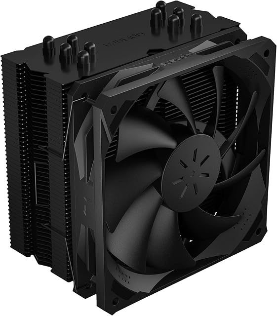 upHere Black CPU Cooler with 5 Heat Pipes 120mm PWM Fan, CPU Fan for Intel LGA 1700 115X 775/AMD Ryzen AM4 Universal Socket,S5BK