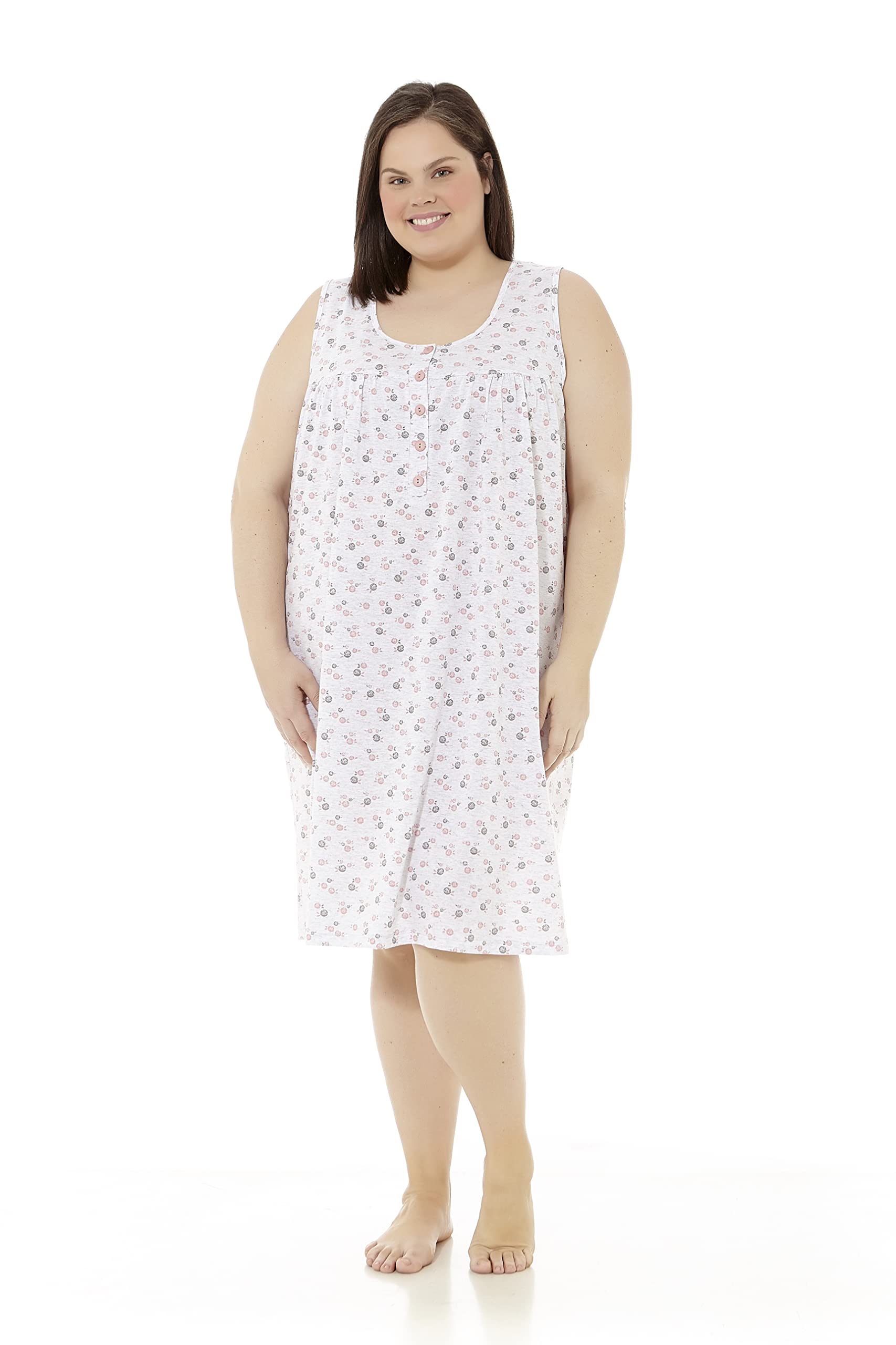 mabel intima Camisón de Talla Grande Mujer | Camison Corto/Midi | Tallas Grandes 46-70 | XL - 7XL | Primavera/Verano | Ropa de Noche | Lencería | Vestido para Dormir o Estar por Casa