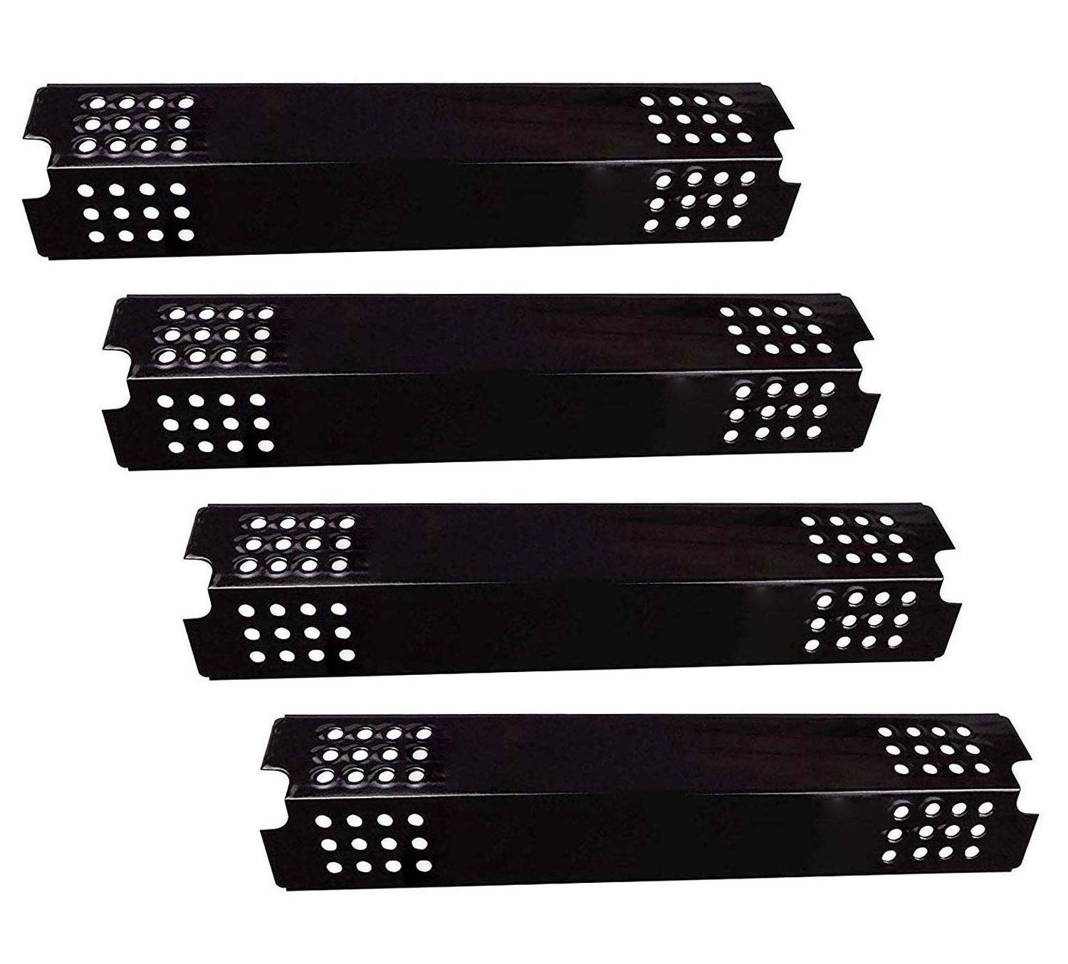 Grill Heat Shield Plates for Charbroil 463241314, 463241414, 463241013, 463241413, 463241313 Grill Replacement Parts, 4pack Porcelain Steel Grill Heat Tent Deflectors Replacement for Master Chef, Cole