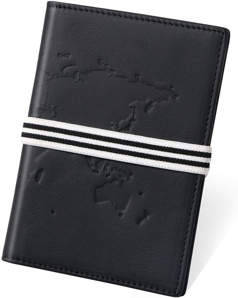Custodia Passaporto In Pelle Con RFID – Porta Documenti UK Union Jack Ricamato, 4 Scomparti Per Carte, Regalo Viaggio
