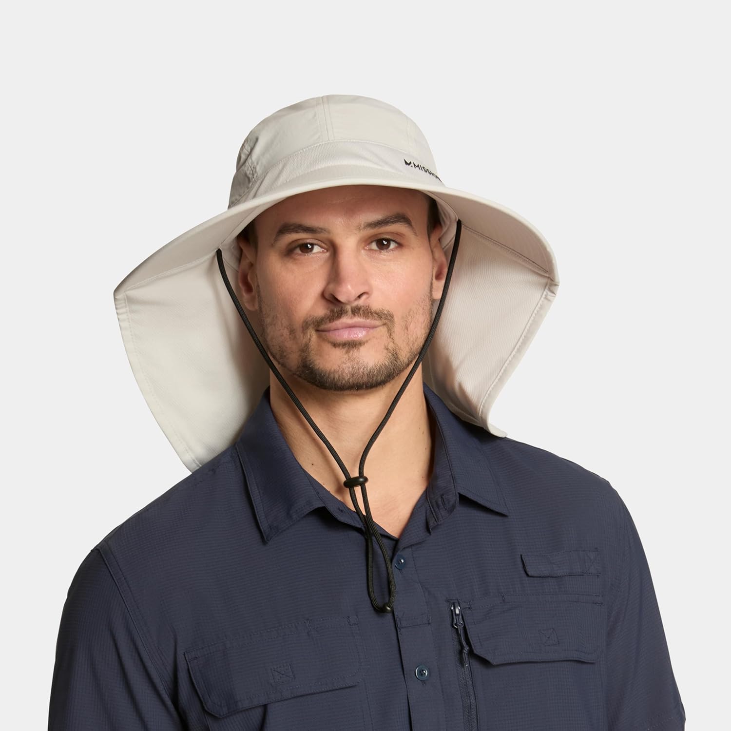 Cooling Sun Defender Sun Hat, UPF 50 UV Protection for Men Women, Wide Brim Outdoor Hat for Hiking, Fishing, Beach, Gardening (Glacier Grey)