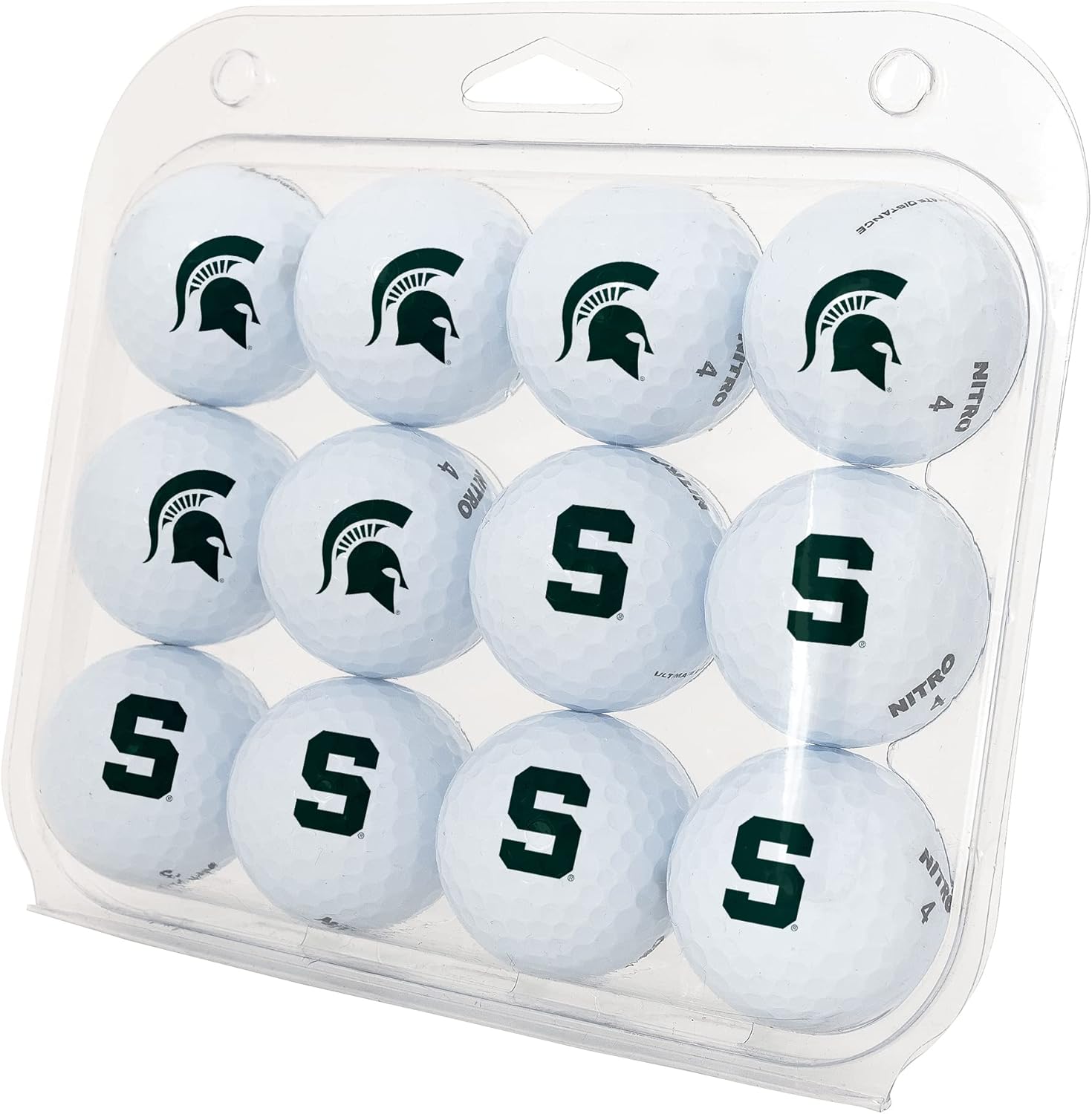 Desert Cactus Michigan State University Golf Balls 3 Pack – MSU Spartans Full Color Three – Officially Licensed Sport Team Accessory