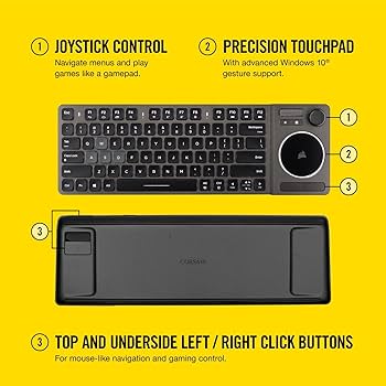 Corsair K83 Wireless Aluminum Keyboard with Touchpad and