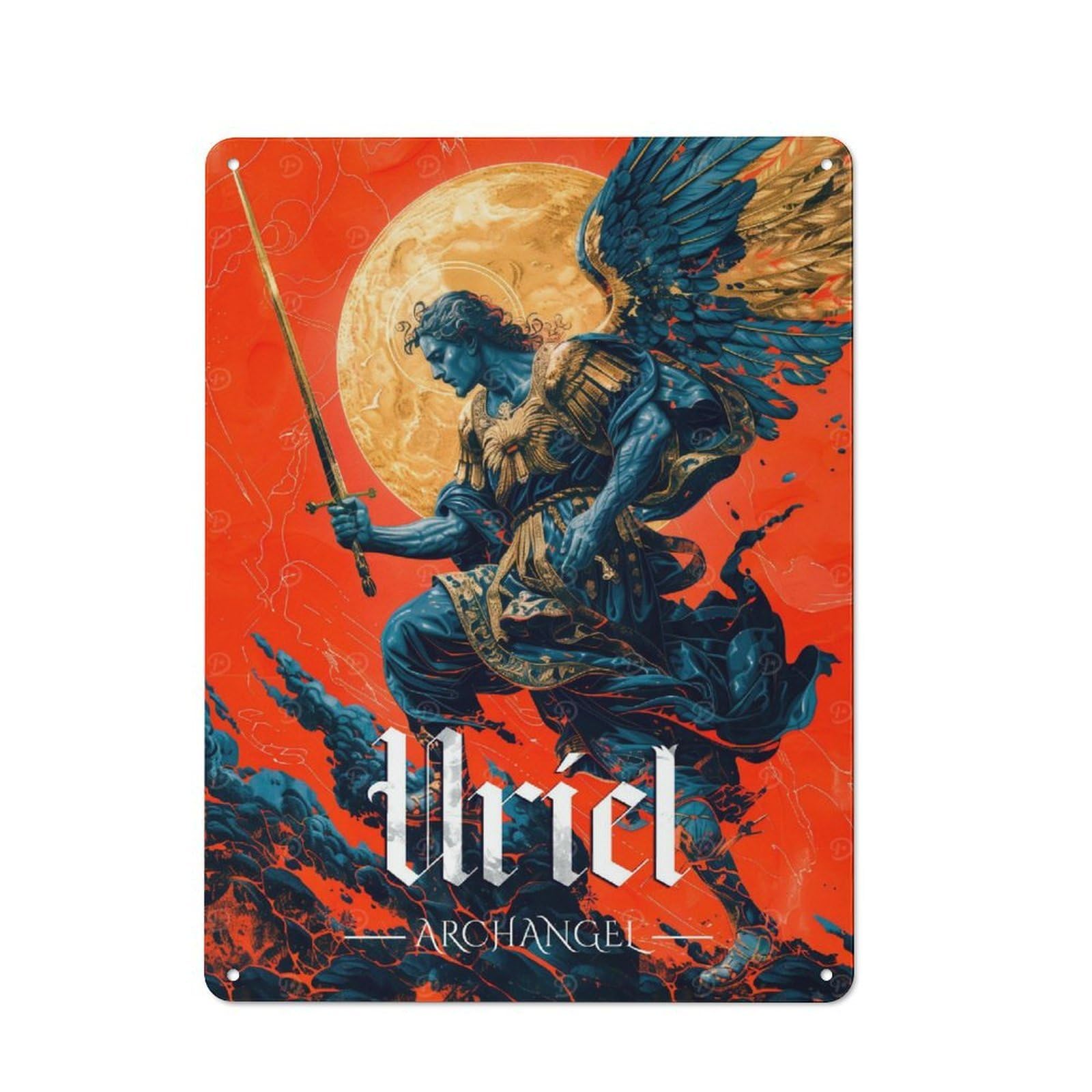 Junmoney Uriel The Archangel Retro Metal Sign 40X30cm For Kitchen Or Home Bar, For Kitchen, Dining Room And Home Bar Wall Decor