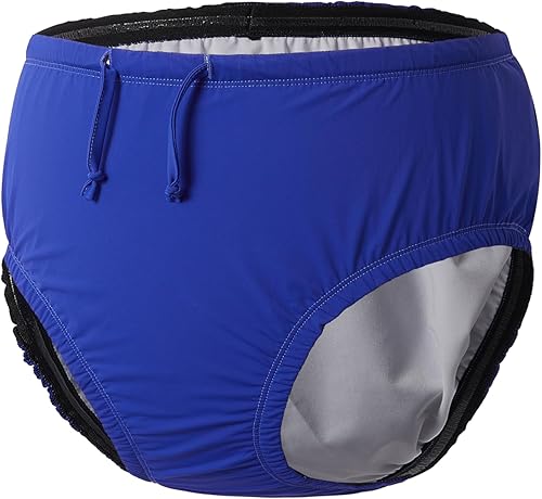 EEOST Pañales de natación reutilizables para jóvenes, para incontinencia, impermeables, a prueba de fugas, unisex (12-14T, azul)