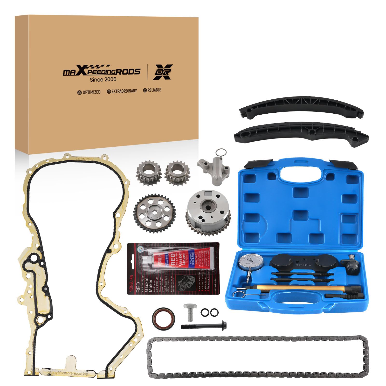 maXpeedingrods Kit de cadena de distribución del motor para Audi A1 VW Golf Passat Seat Skoda