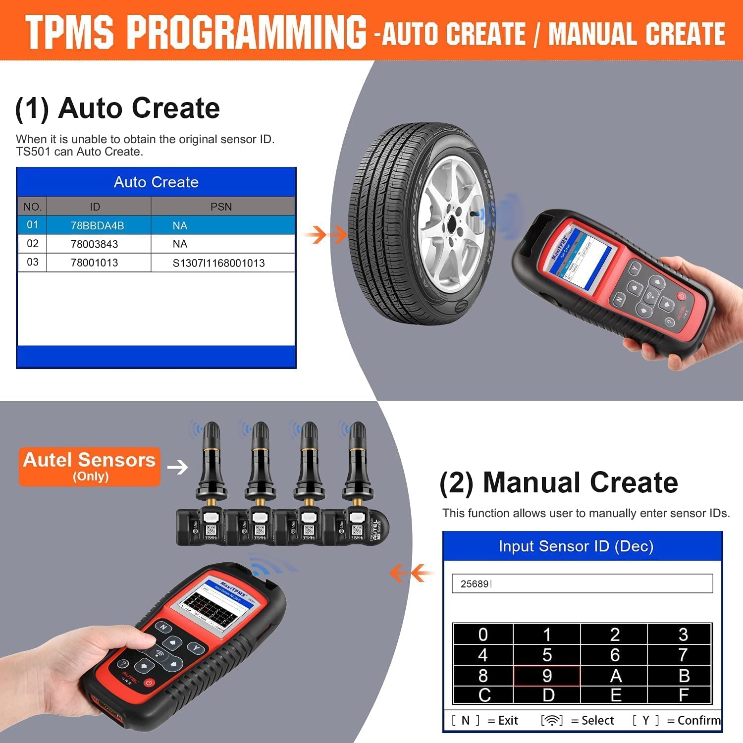 BICストアAutel MaxiTPMS TS608 TPMS Diagnostic Tool 2022 Version Program MX