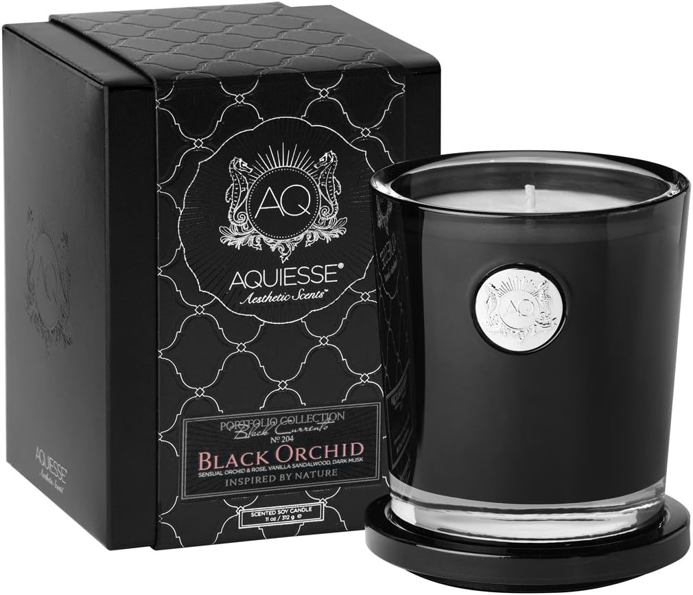 Aquiesse Black Orchid Large Candle in Gift Box