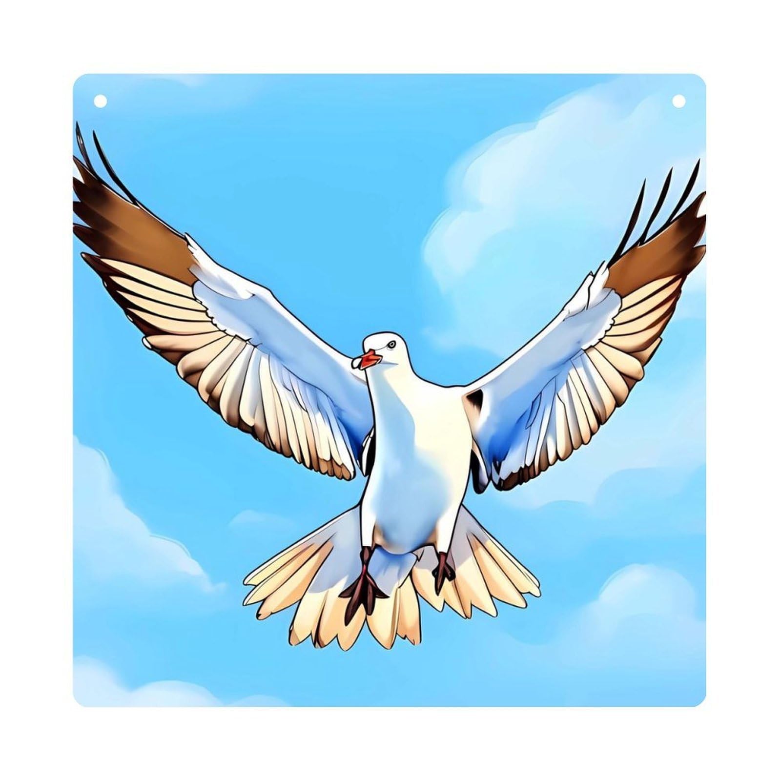 Adfgyerh Style Seagulls In Flight Hanging Ornaments Window Hanging Modern Acrylic Decor For Living Room Bedroom Dining Room Hallway Office Wall Decor, 8X8 In