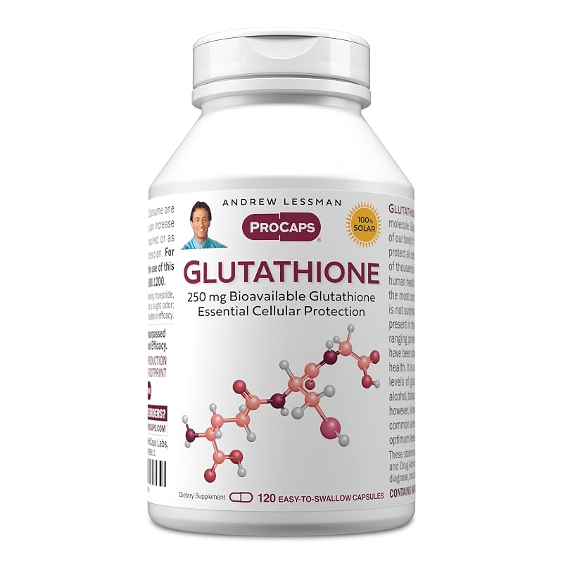 ANDREW LESSMAN Suplemento de L-glutationa 250 mg 120 cápsulas