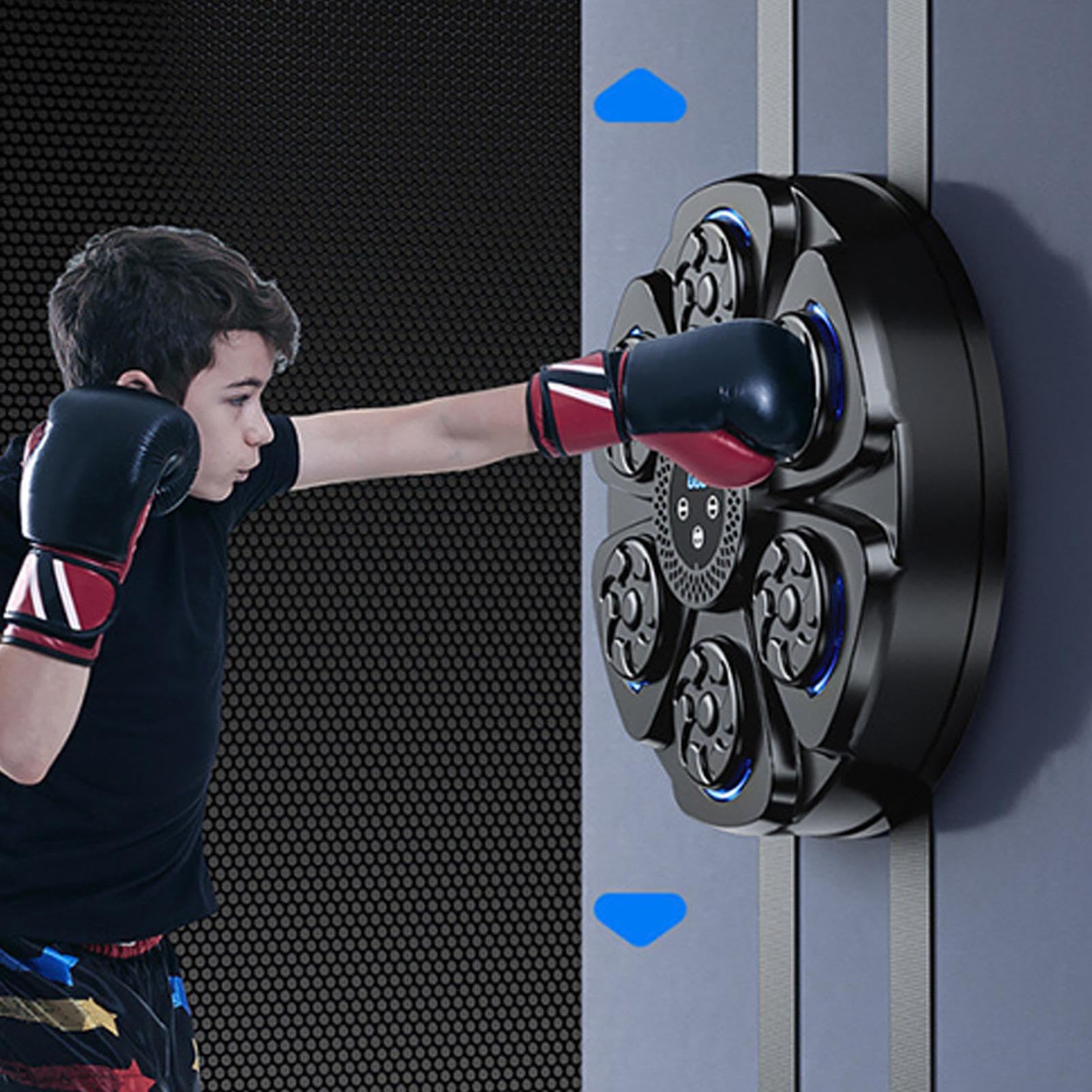 Muzyczna wykrawarka - elektroniczny sprzęt treningowy montowany na ścianie, maszyna do treningu muzyki bokserskiej | do treningu sportu ćwiczeń siłowni do kopania w pomieszczeniach dla chłopców