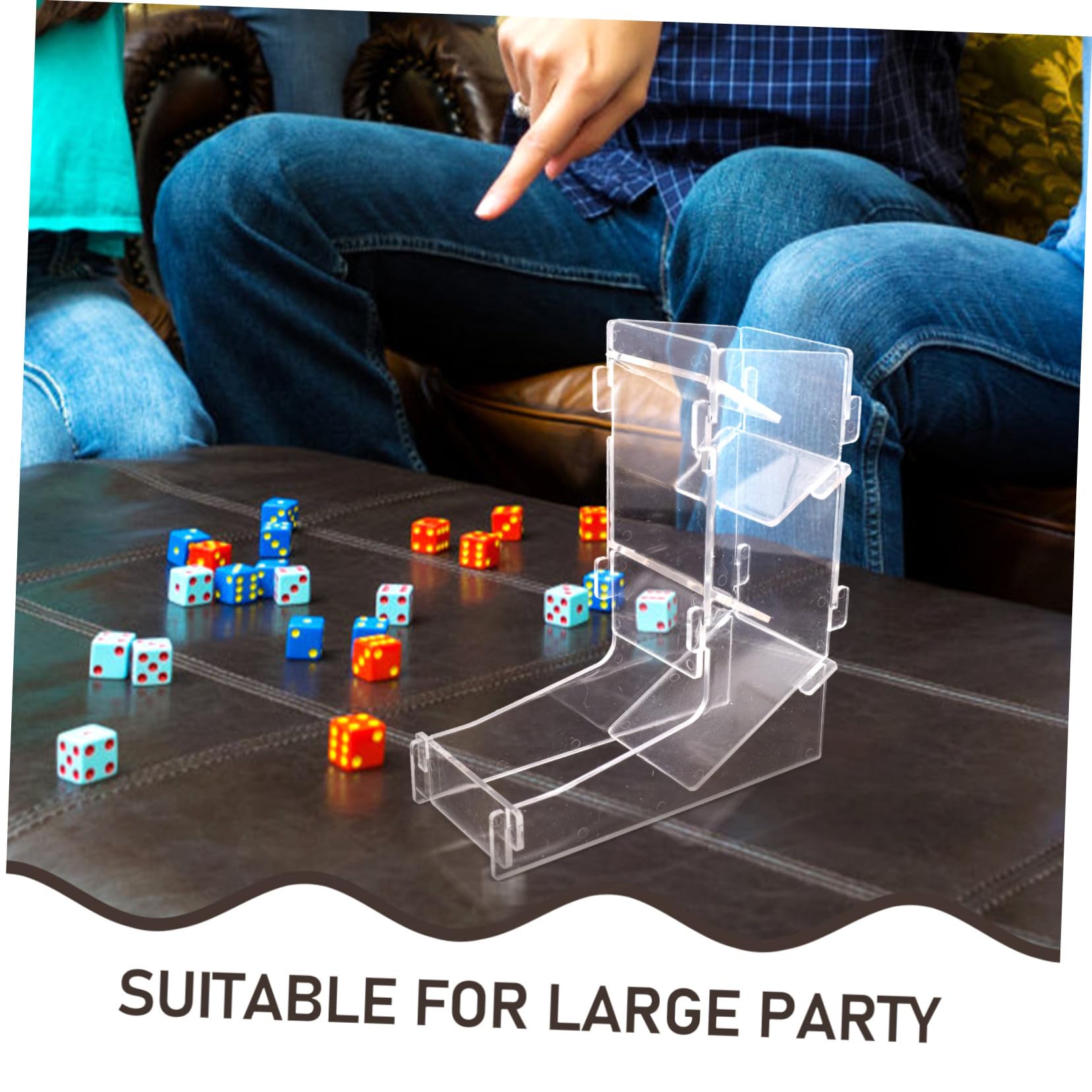 Tour de Dés Portable en Acrylique Léger pour Jeux de Rôle sur Plateau, Distributeur de Tour de Jeu Compact pour Voyages