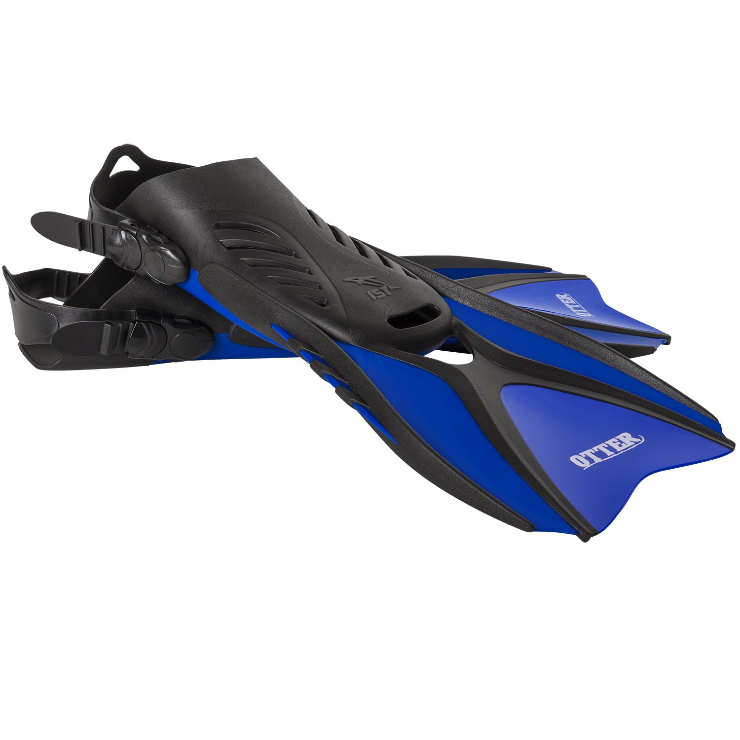 IST FK31 Otter Aletas de natación para Trekking, compactas y Cortas con talón Abierto y Correas Ajustables para Viajes