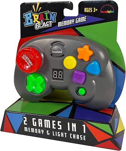 Miniatura 5 de Brain Blast - Memory & Light Chase 2 juegos en 1. Emocionante y único juego electrónico portátil para niños a partir de 3 años. ¡Desafíate a repetir