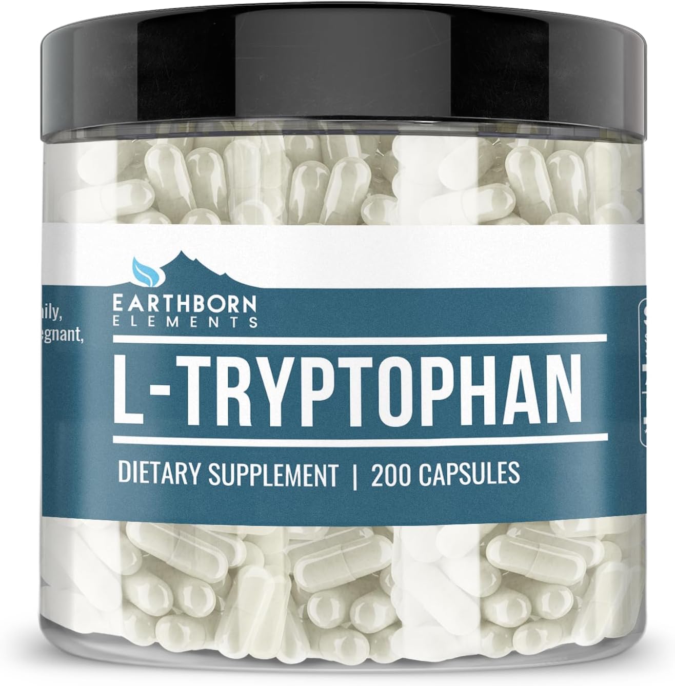 L-Tryptophan 200 Capsules, Pure & Undiluted, No Additives