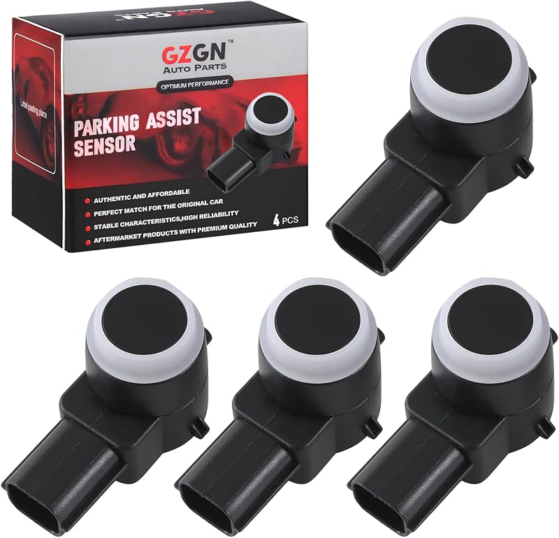 Backup Parking Assist Sensor Compatible with Chevy Avalanche Silverado Suburban,GMC Sierra Yukon,Buick Lucerne Enclave 25961317 25962147,4 PCS Reverse Rear Bumper Parking Sensors