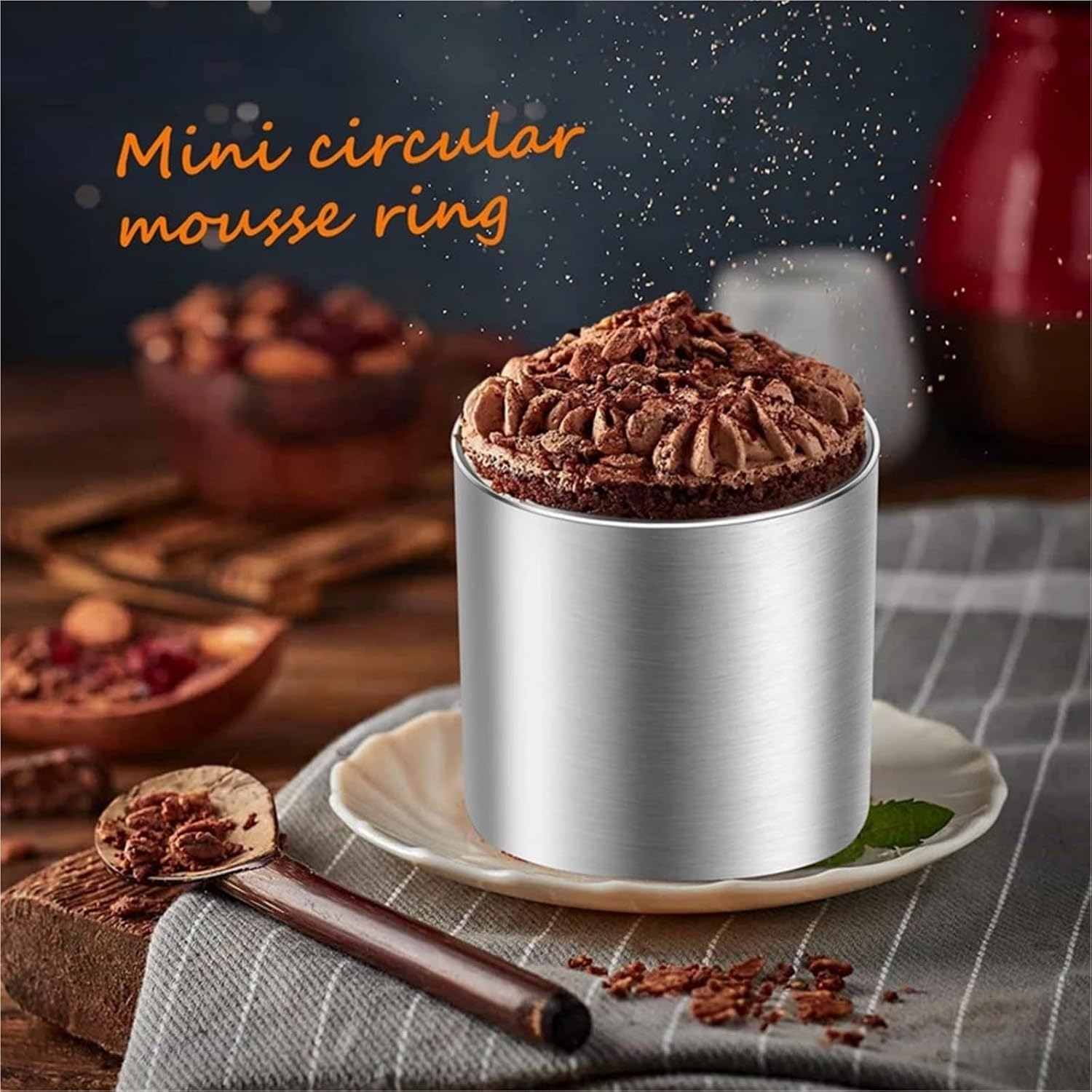 15Pcs Stainless Steel Mousse Rings Round Biscuit Cutter, Cake Mold for Tart Fondant Pastry Baking