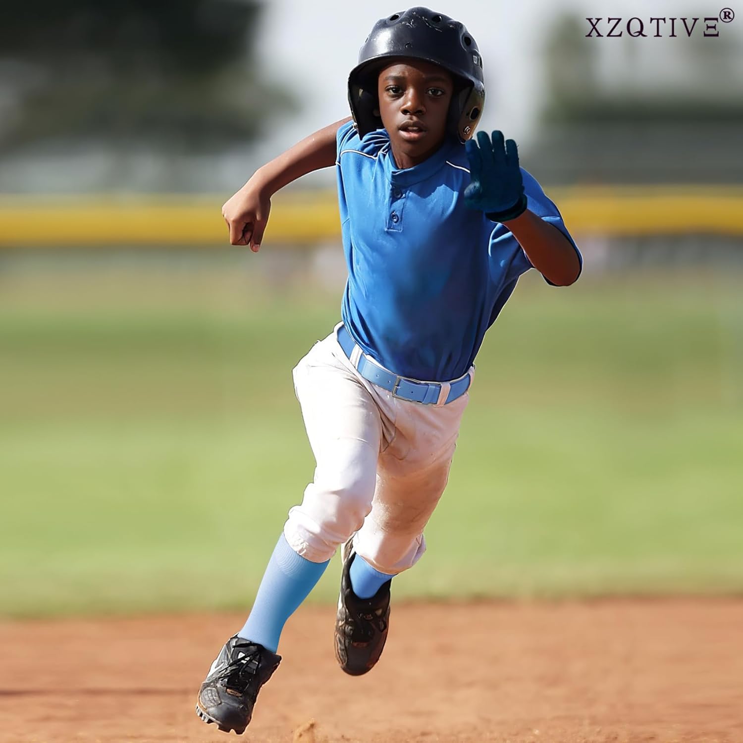 XZQTIVE Baseball Softball Socks and Baseball Softball Belt Combo Set Knee-High Soccer Socks for Kids Youth Adult - Image 2