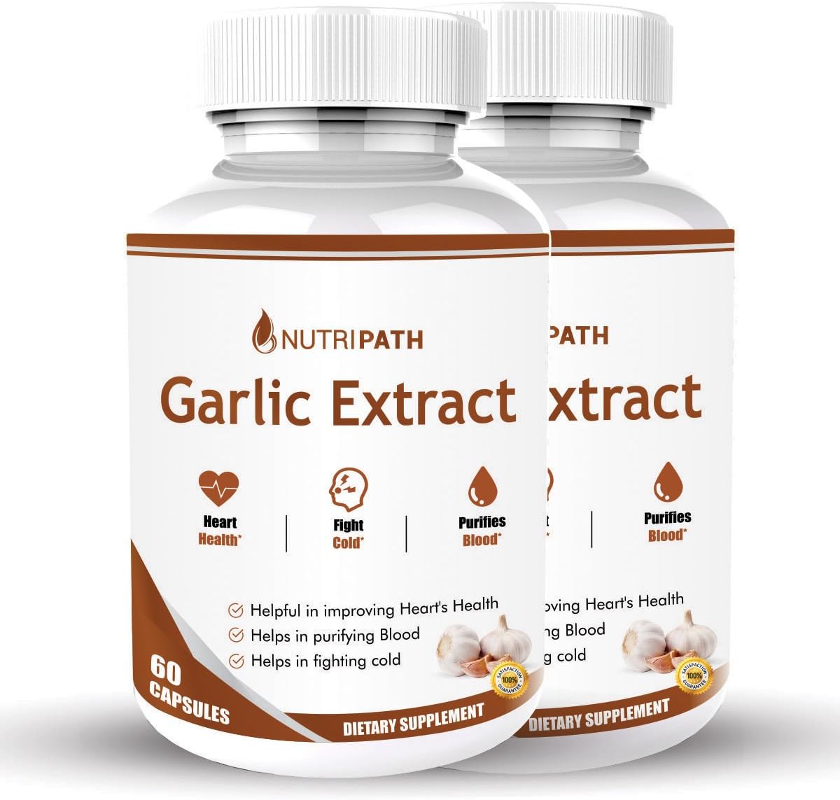 Nutripath Garlic Extract 2% Immunity Booster Supplement - 60 Capsules, Pack of 2