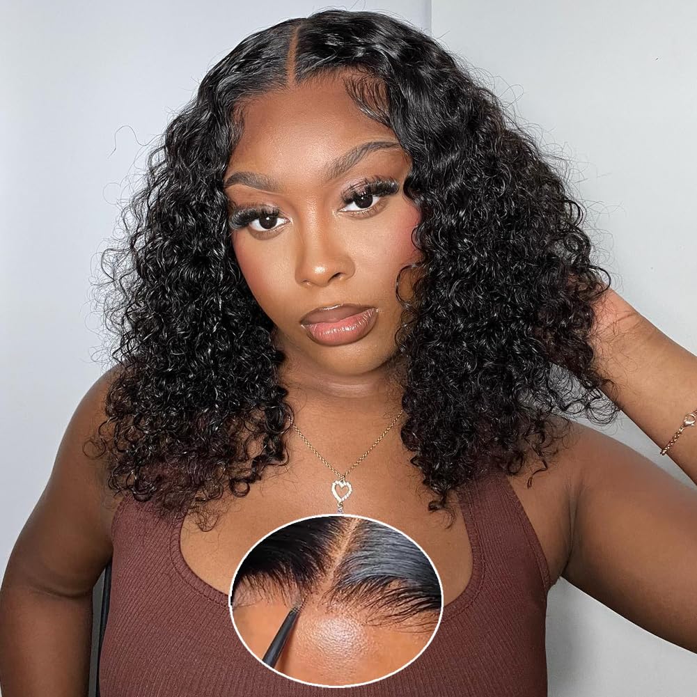 30 Inch Highlight Ombre Lace Front Wig Human Hair 200% Density 13x6 Honey Blonde 4/27 Deep Wave Glueless Pre Plucked HD Lace Frontal Wigs for Women