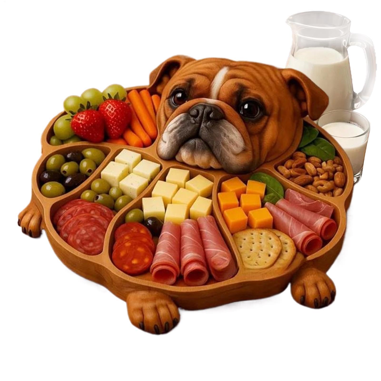 Plateaux en bois – Vaisselle multi-compartiments pour chien