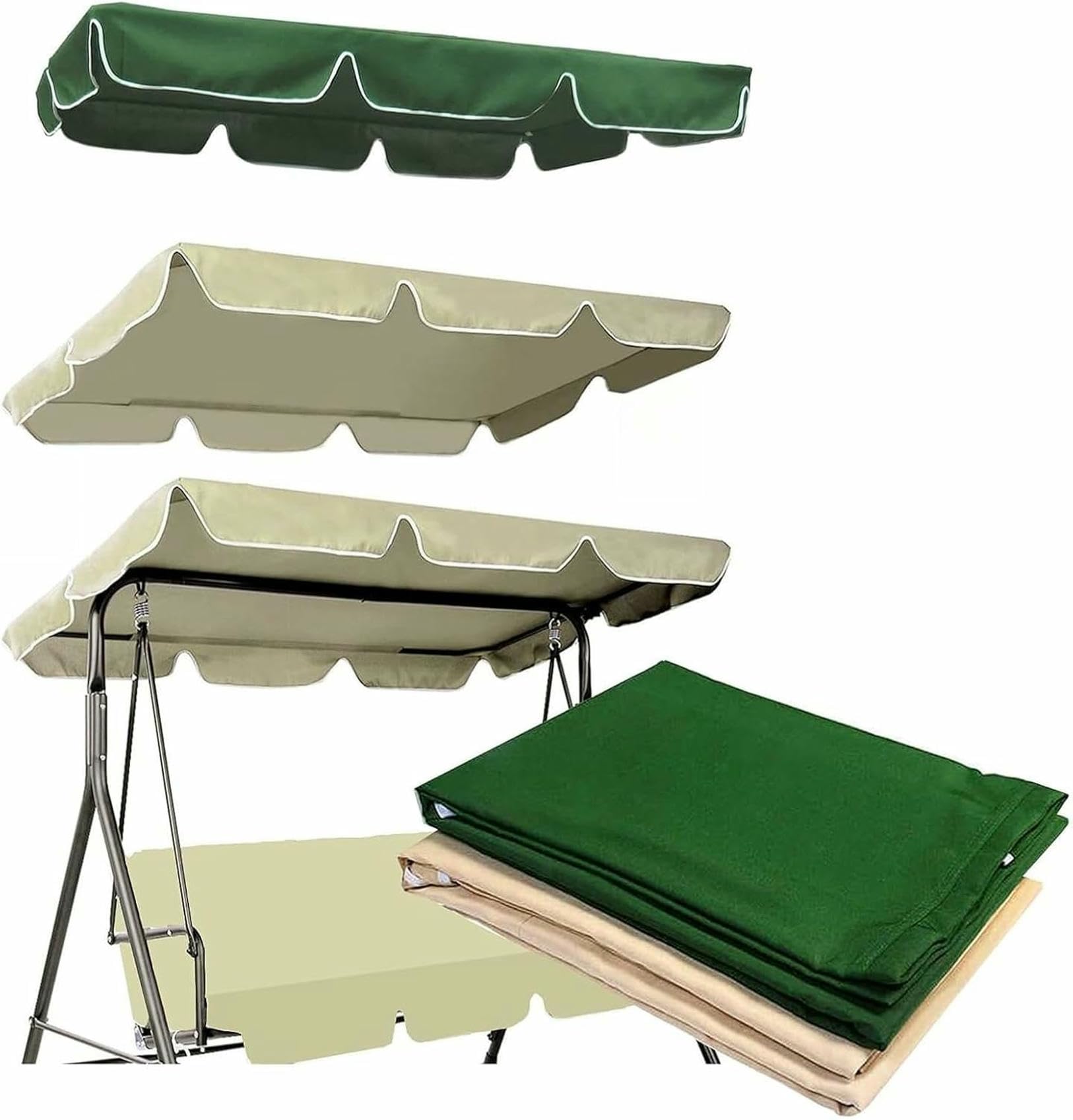 Jardin swing de remplacement de la canopée Oxford 600D pour des après-midis à l'ombre