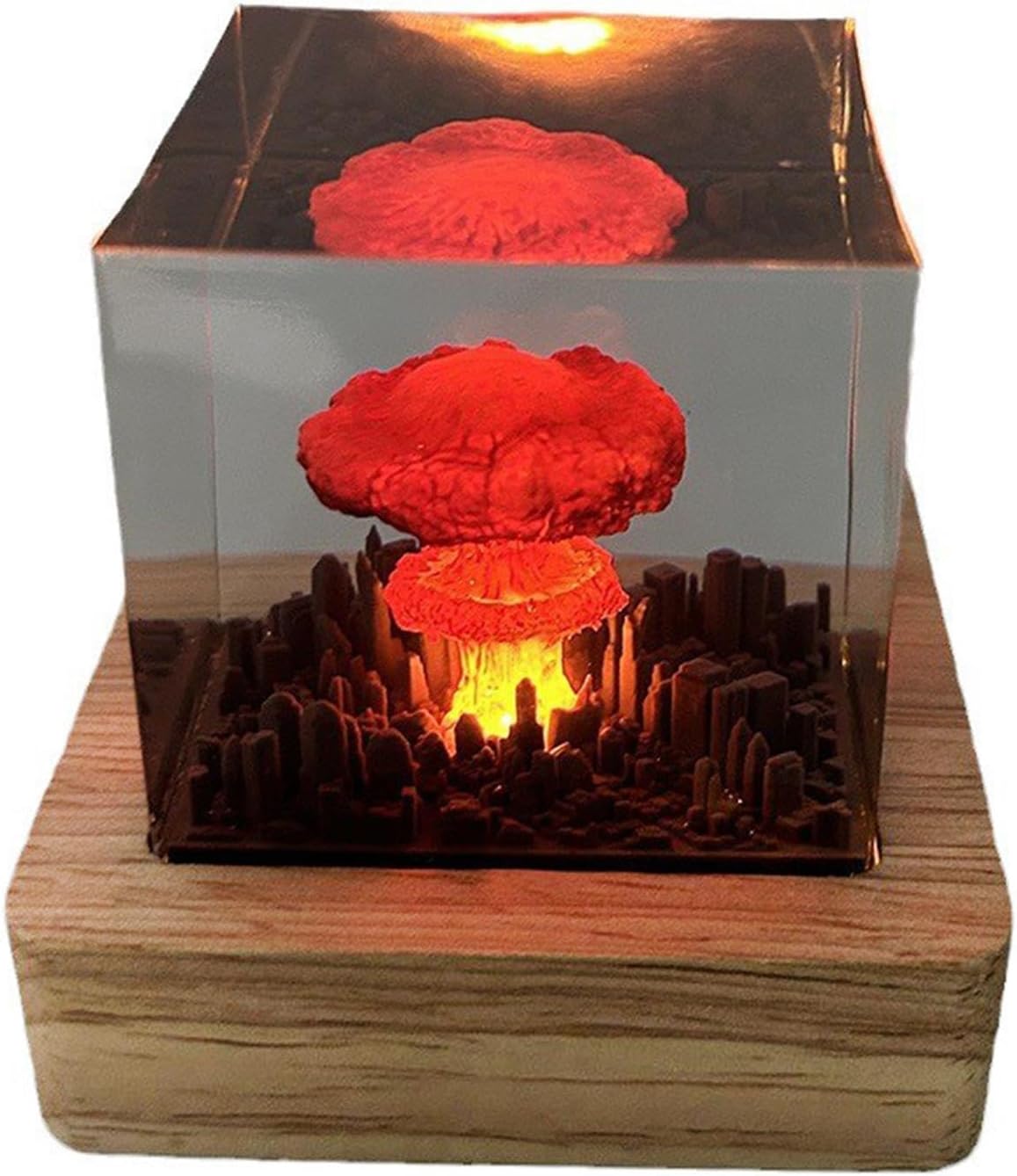 Nuclear Blast Lamp | Atomic Blast Lamp - Resin Mushroom Cloud 3D Night Light, Atomic Model Atmosphere Lamp, Nuclear Mushroom Cloud Shape Rechargeable Night Light