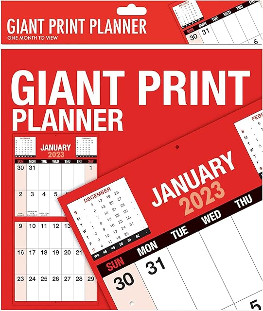2023 Giant Print Month To View Wall Calendar Planner - Home Office Easy