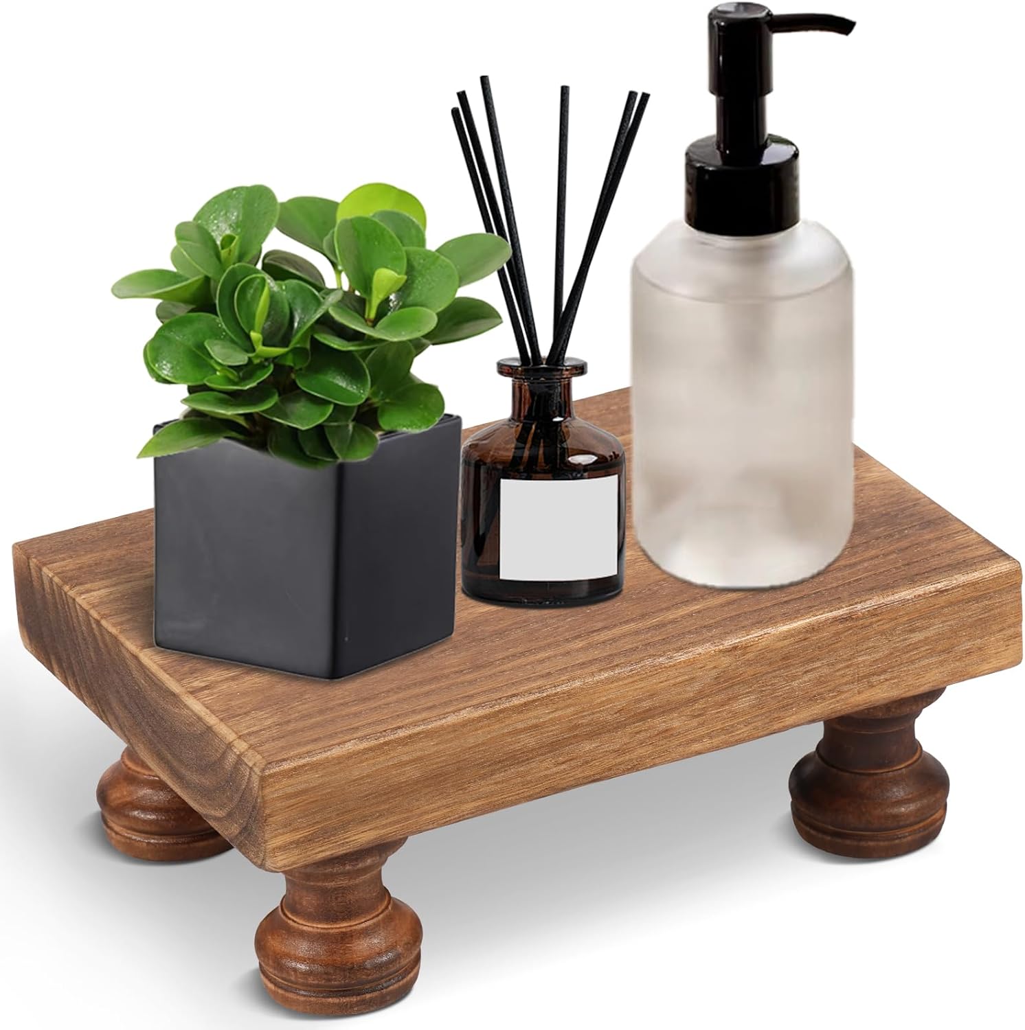 Amazon.com: Wood Risers Display Stands, Farmhouse Bathroom Decor ...
