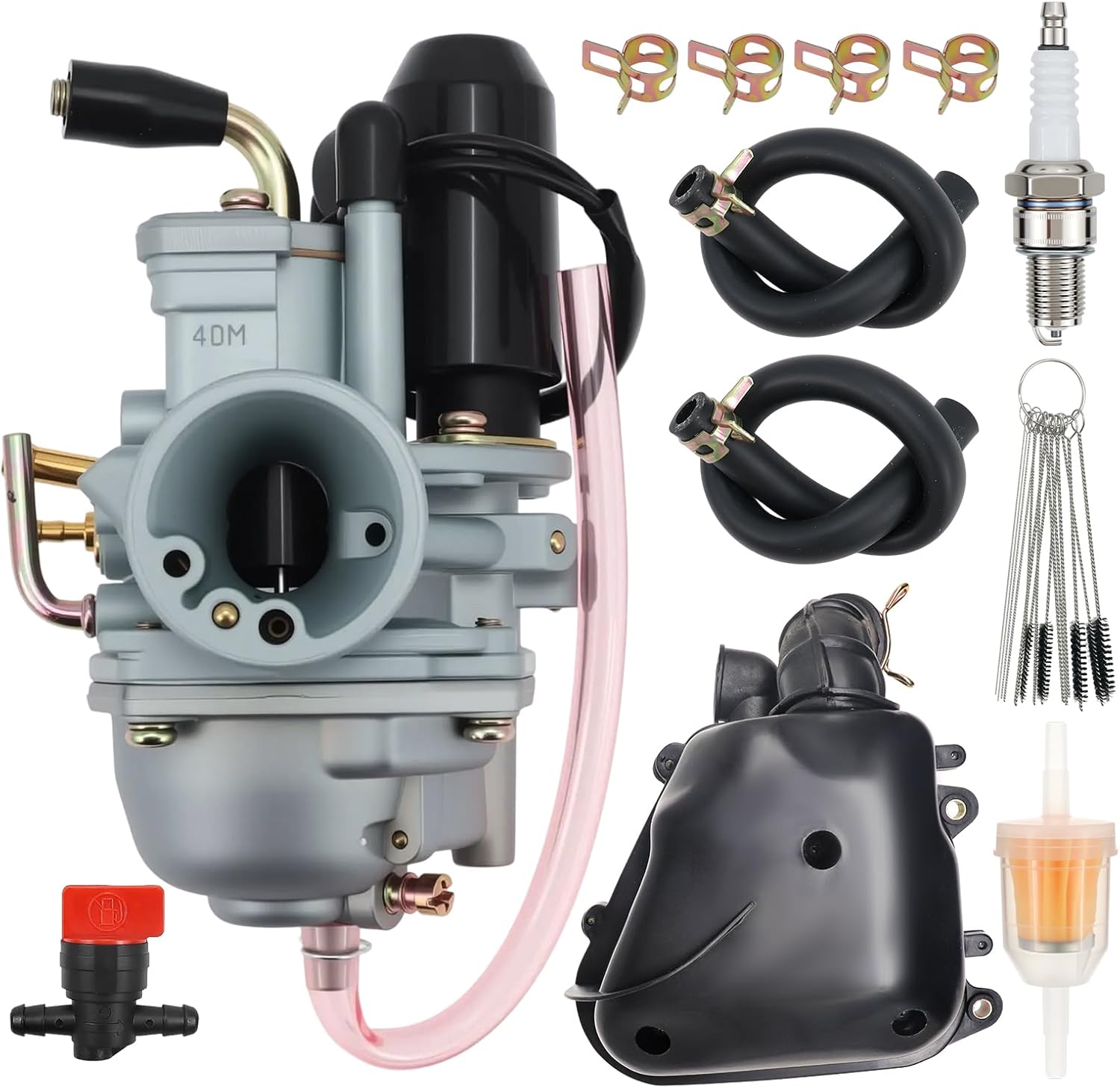 Predator 50 Carburetor for Polaris Sportsman 90 2001 2002 2003 2004 2005 2006 Carb for Polaris Scrambler 50 90 90cc 100cc Electric Choke Carb with Air Filter Box