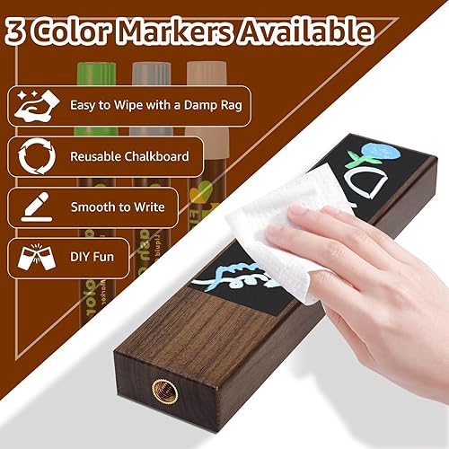 Miniatura 3 de 2 piezas de mango de pizarrón de cerveza de 38 pulgadas a 16 UNC  mango de barril de nuez, asas de barril de barril, asas de grifo con 3 piezas, kit