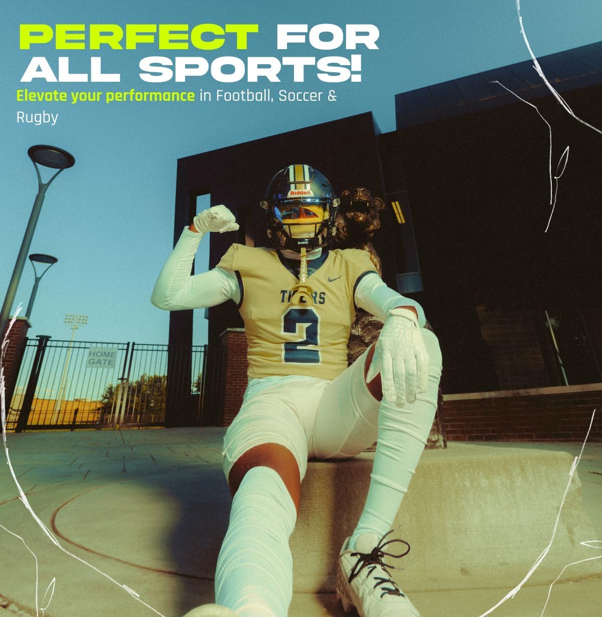 We Ball Sports Scrunch Football Socks, Extra Long Padded Sports Socks for Men & Boys - Image 6