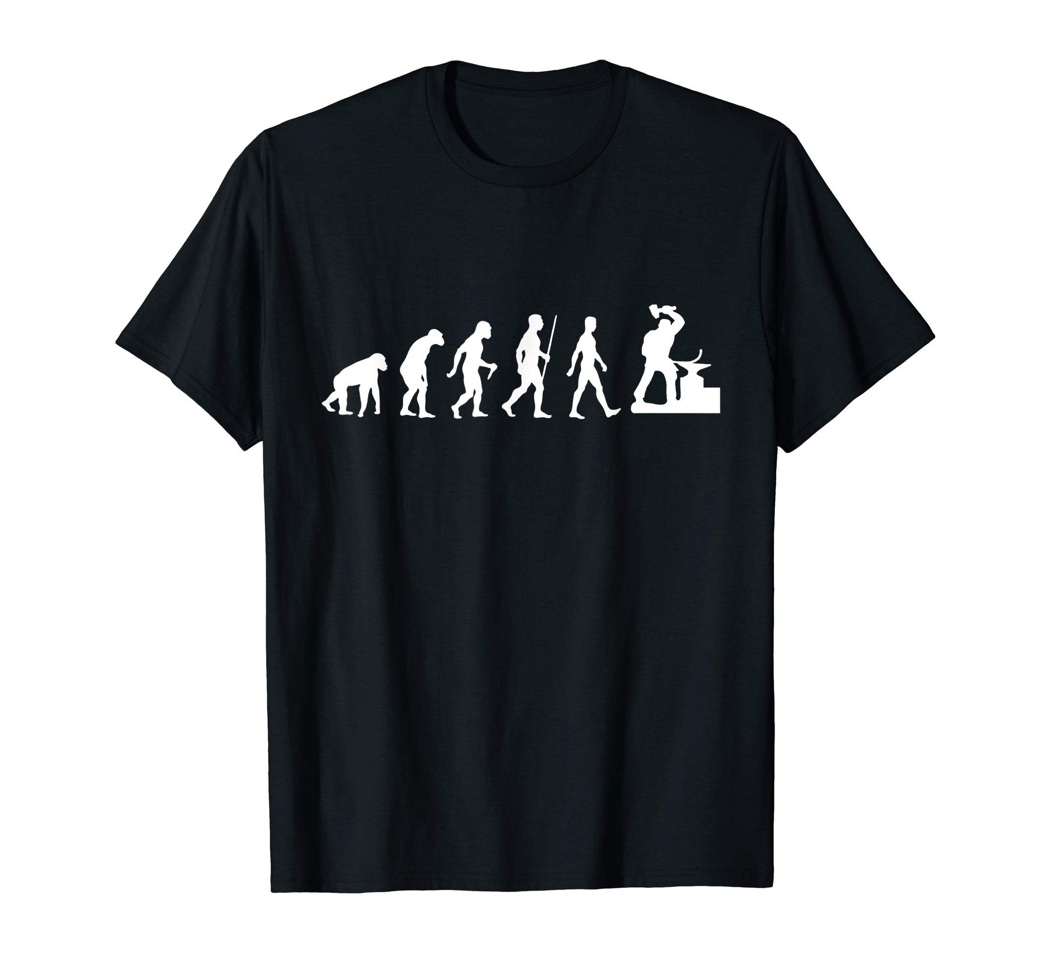 Blacksmithing Gifts co.Funny Anvil Blacksmith Evolution Work Blacksmithing Graphic T-Shirt