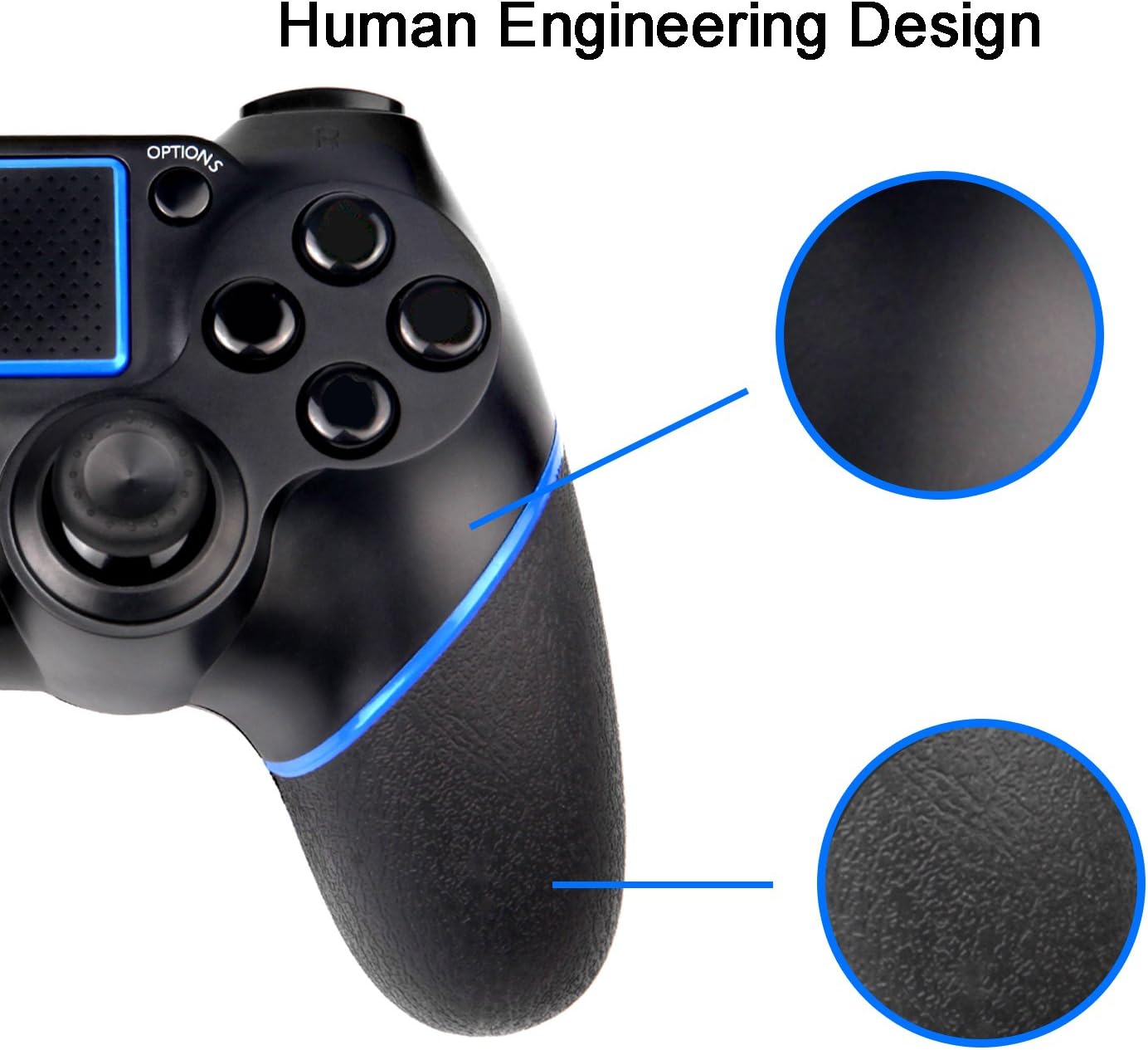 Sades C200 PS4 Controller Wireless Controller Gamepad with Dual Vibration and 3.5mm Jack for Playstation 4