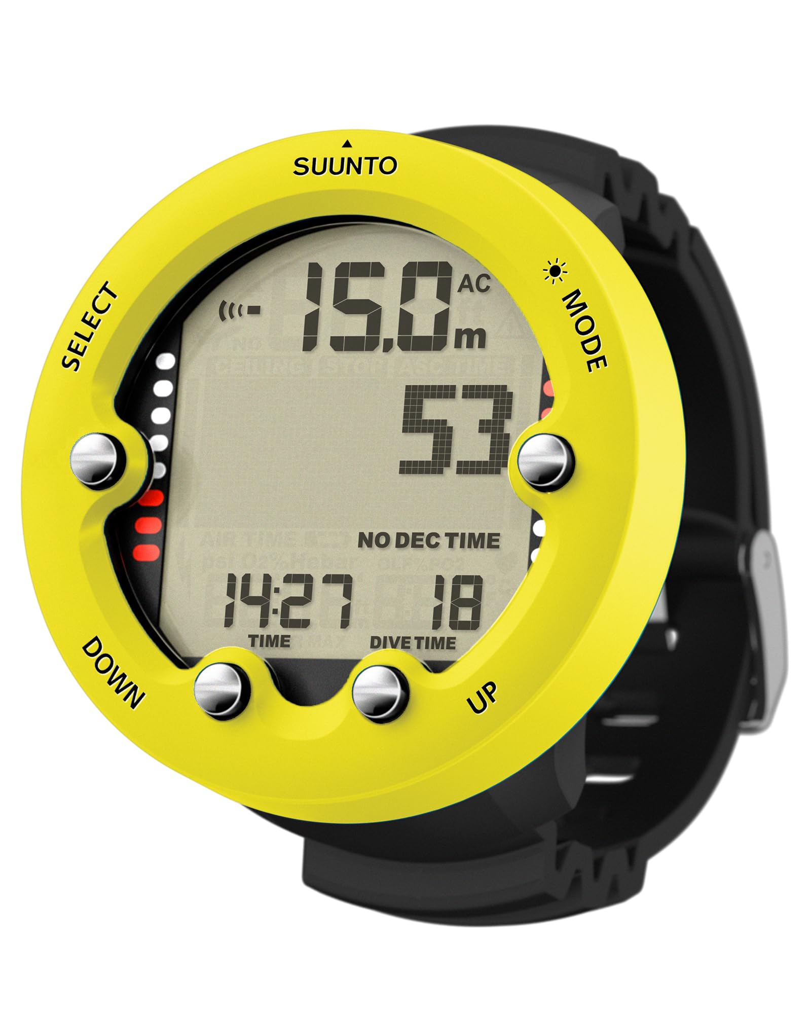 SUUNTO Zoop Novo - Ordenador de buceo de muñeca, color amarillo limón