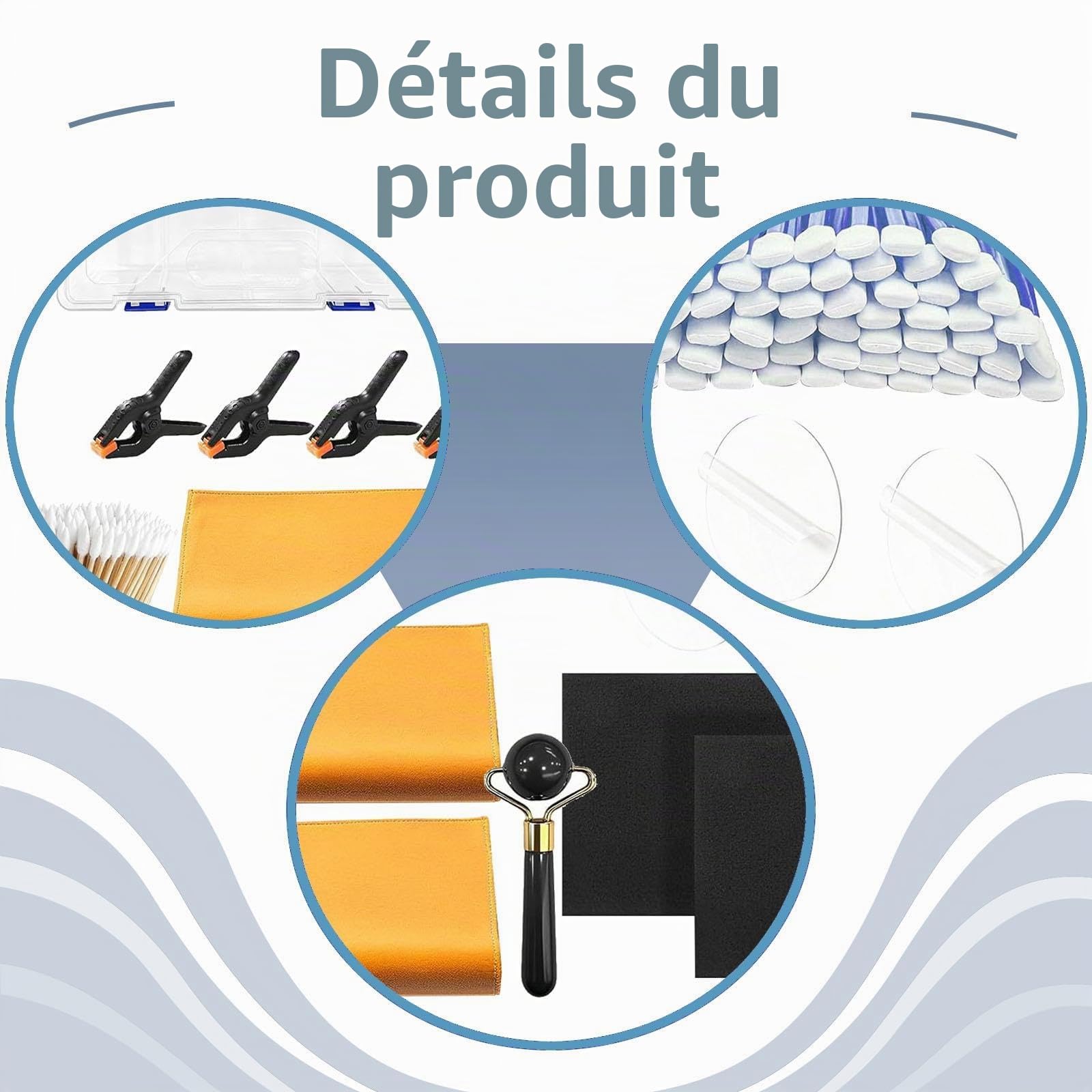 Kit de Nettoyage pour Cartes à Collectionner, Restaurer et Nettoyer Tous Les Types de Cartes à Collectionner, Disques Acryliques, Serviettes en Daim, Pinces, Accessoires de Maintenance, Protéger