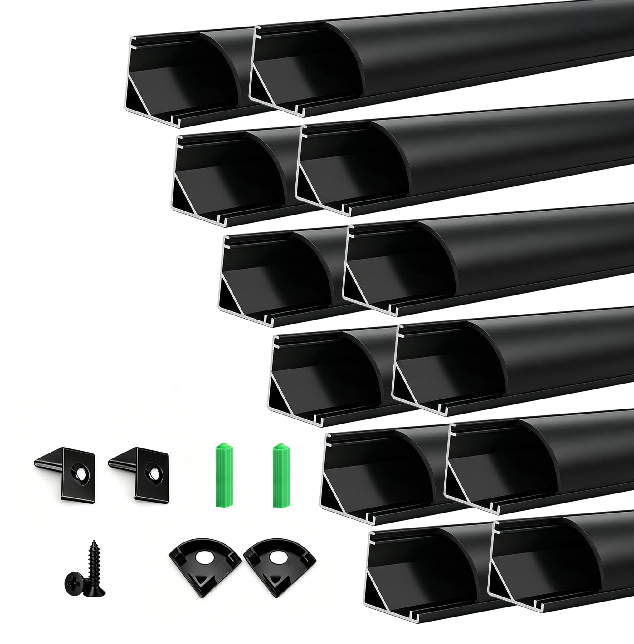 LED Strip Channel - 3.28ft Aluminum Profile (6 Pack) -9