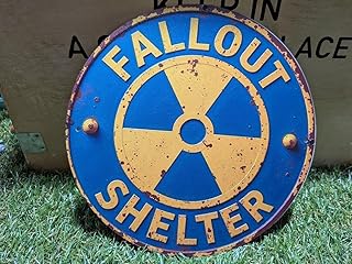 フォールアウトシェルター 核シェルター｜レトロブリキ看板 メタルサイン アメリカン海外輸入雑貨 ガレージ、飲食店舗、庭