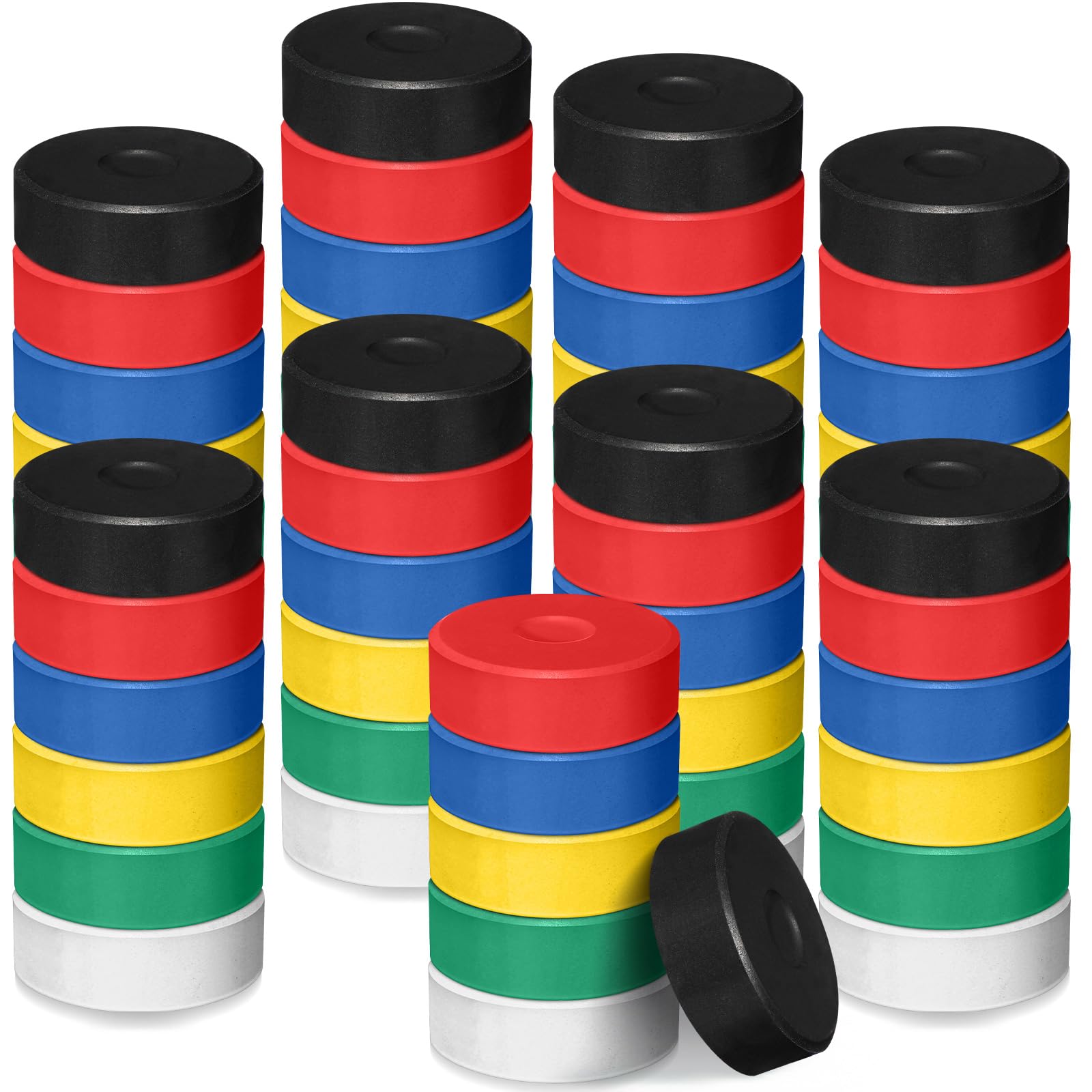 Engrowtic 54 Pcs Tempera Paint Cakes 6 Color Large Washable Tempera Cakes Art Supplies for Classroom Art Painting Drawing