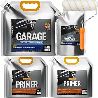 DWIL Water-Based Epoxy Garage Floor Paint Kit, High Gloss Coating, Low O...