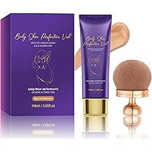 Body Coverage Perfector with Brush | Buildable Body & Leg Makeup Concealer Cream for Tattoo Cover Up, Waterproof and Transfer-Resistant Formula, Natural Finish Natural Radiance
