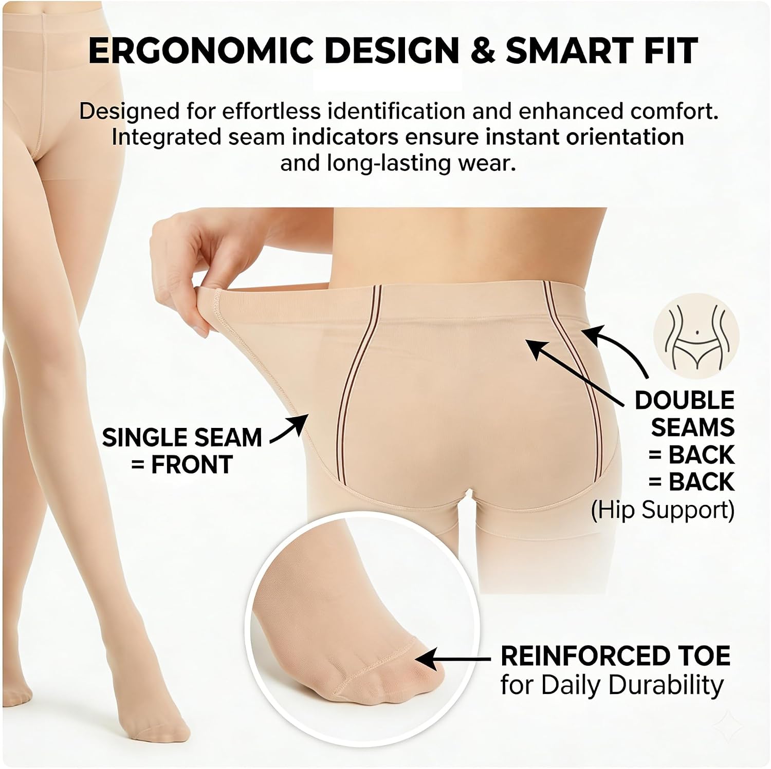 UV Protection Sheer Pantyhose - Skin-Perfecting Nude Tights for Women - Ultra-Thin Sun Protection Stockings - Anti-Snag Reinforced Toe - Lightweight Breathable Fair Skin Flawless Sheer Tights