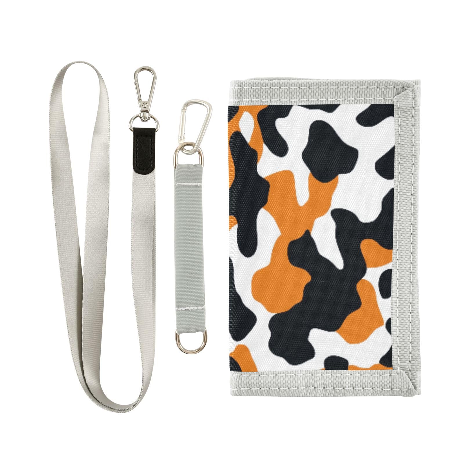 ALAZA Kids Wallets for Boys Girls Toddler Trifold Wallet Children Small Calico Camouflage with Zipper Coin Pocket