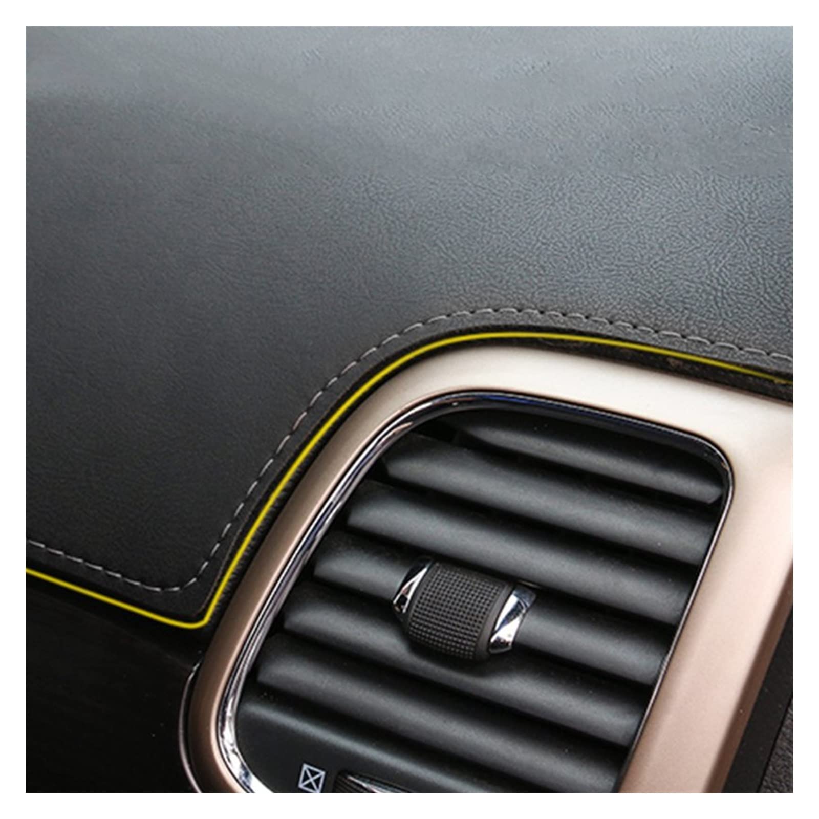 Dashboard Cover Leder Auto Dashmat Dash Matte Für Jeep Für Grand Für Cherokee 2011-2017 Schwarz Dashboard Abdeckung Auto Dashboard Cover(Linkslenker, schwarze Seite)